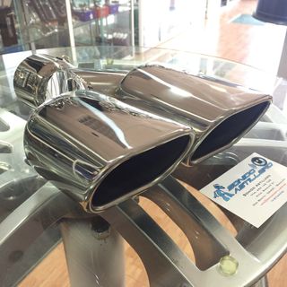 🔵Doble Rectangular 90x70mm Cola Escape Acero Inox