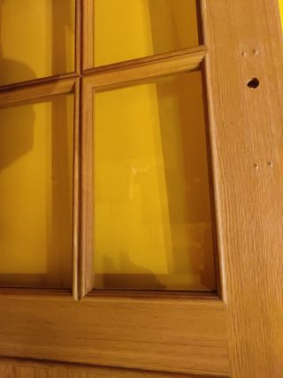 Puerta roble con cristalera 72x200 cm