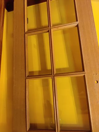 Puerta roble con cristalera 72x200 cm