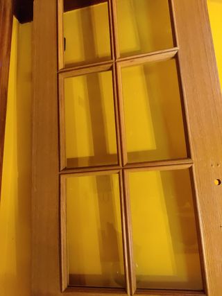 Puerta roble con cristalera 72x200 cm