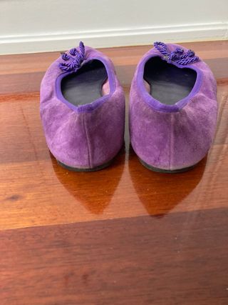 Bailarinas de ante moradas lilas talla 40