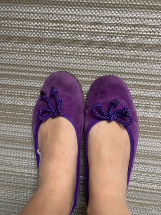 Bailarinas de ante moradas lilas talla 40