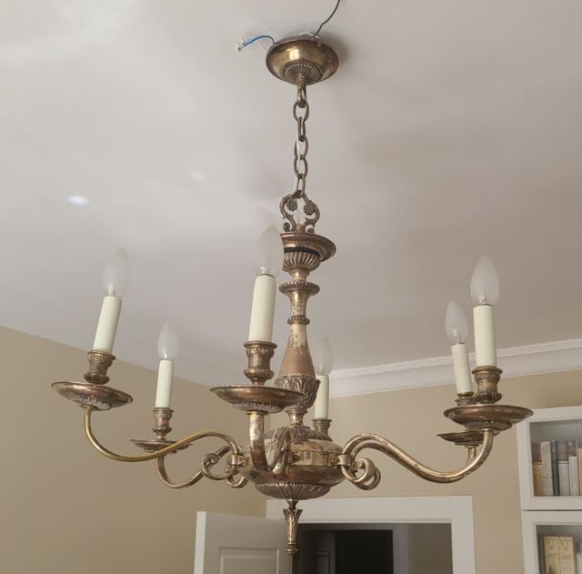 Lámpara, con baño de plata