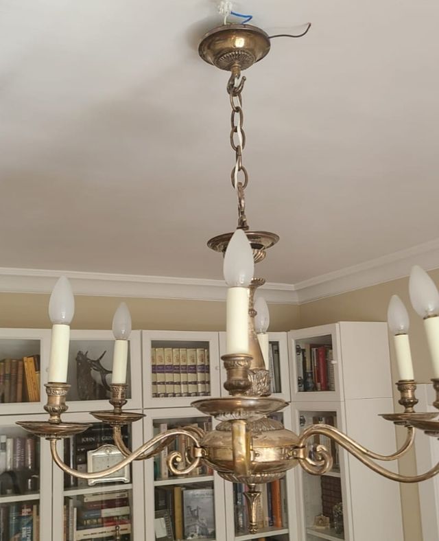 Lámpara, con baño de plata