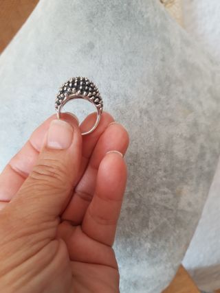 Anillo erizo plata 925
