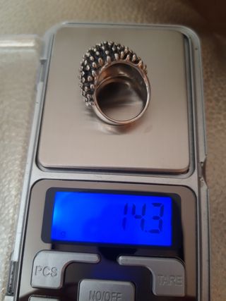 Anillo erizo plata 925