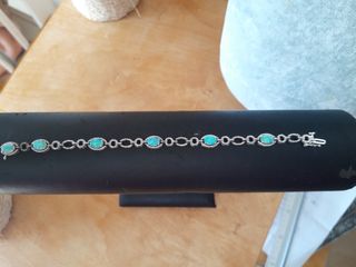 impresionante pulsera ópalos etíopes y plata de le
