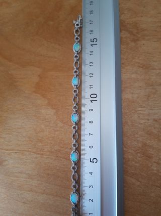impresionante pulsera ópalos etíopes y plata de le