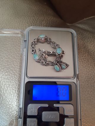 impresionante pulsera ópalos etíopes y plata de le
