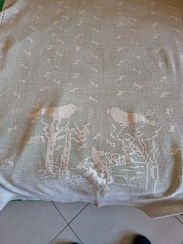 coperta a uncinetto fatto a mano