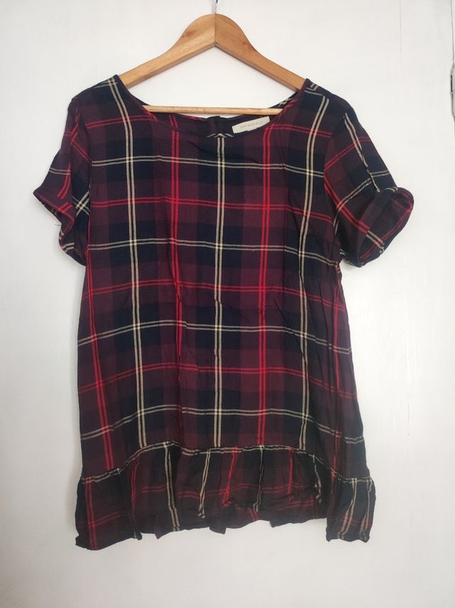 Camisa manga corta cuadro escoces Springfield tall