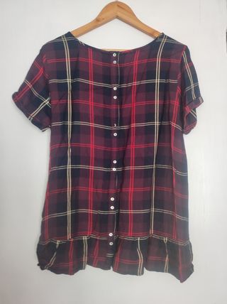 Camisa manga corta cuadro escoces Springfield tall