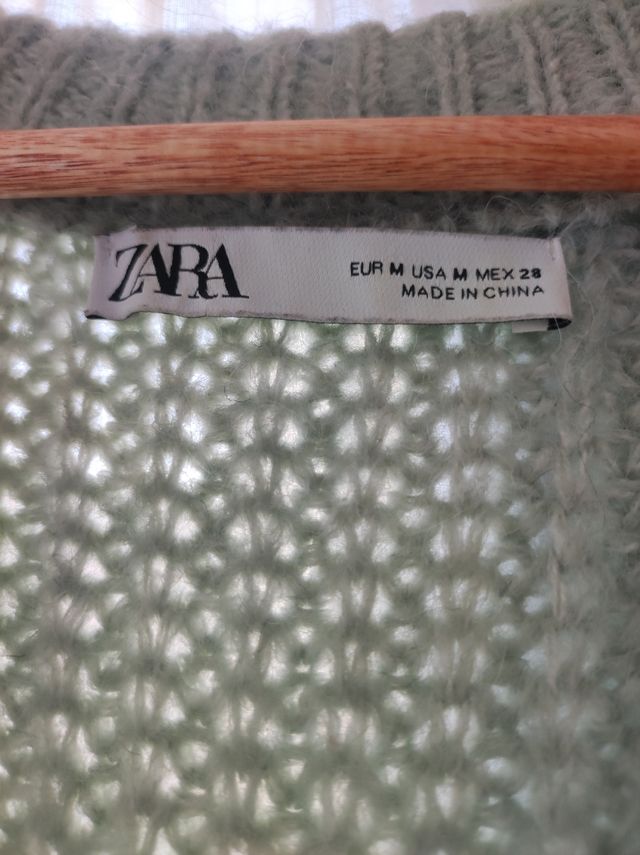 Chaqueta cárdigan oversize zara talla M_XL color v