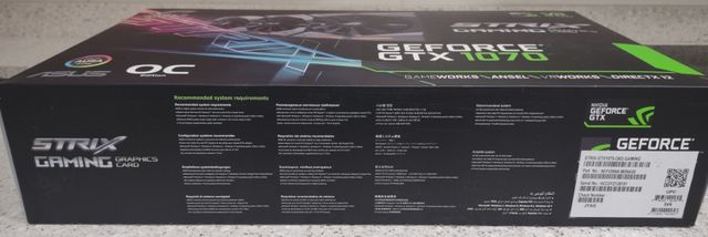 Tarjeta Grafica Ausus Geforce GTX1070