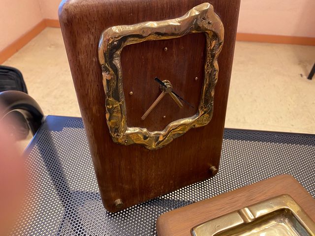 Juego de RELOJ y CENICERO del escultor AR