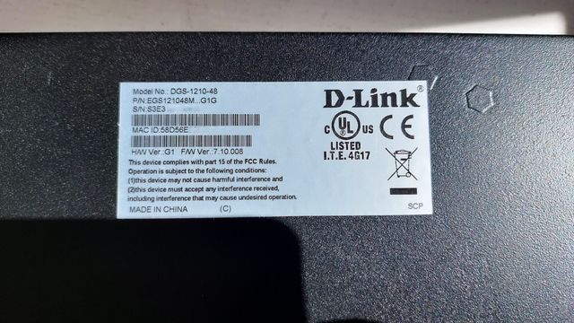 Switch gigabit D-Link DGS-1210-48 G-1 gestionable