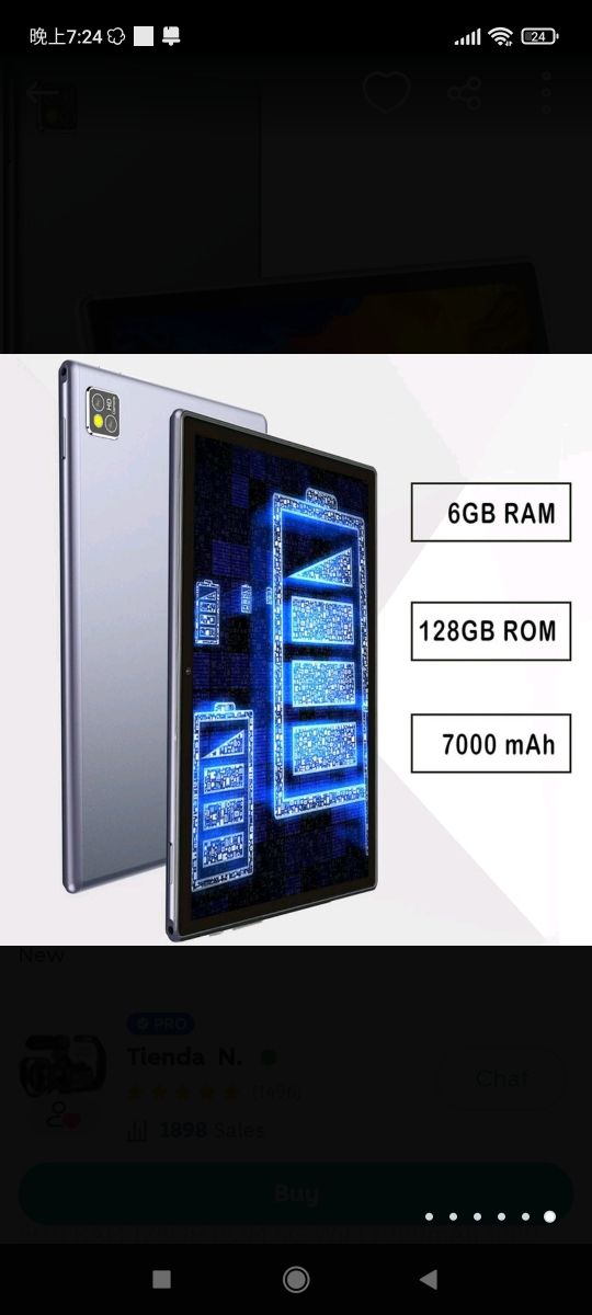 Tableta 10.1 Pulgadas Android 10.0 Octa-Core 6GB R