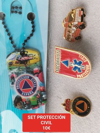 PROTECCIÓN CIVIL 11 INSIGNIAS DE COLECCION