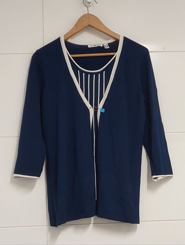 CAMISETA MANGA LARGA  PUNTO ROMA TALLA S