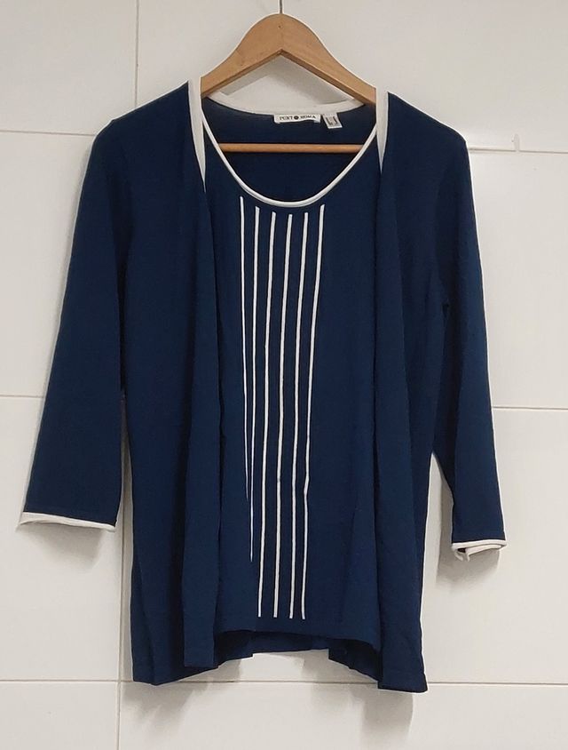 CAMISETA MANGA LARGA  PUNTO ROMA TALLA S