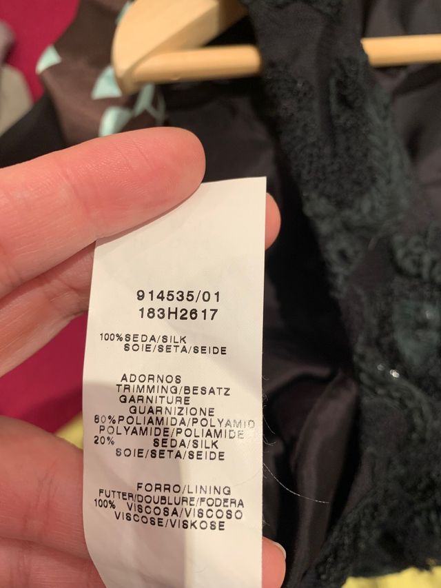 Vestido sintesis seda