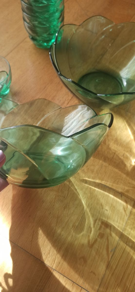 set fiore macedonia in vetro 14 pezzi