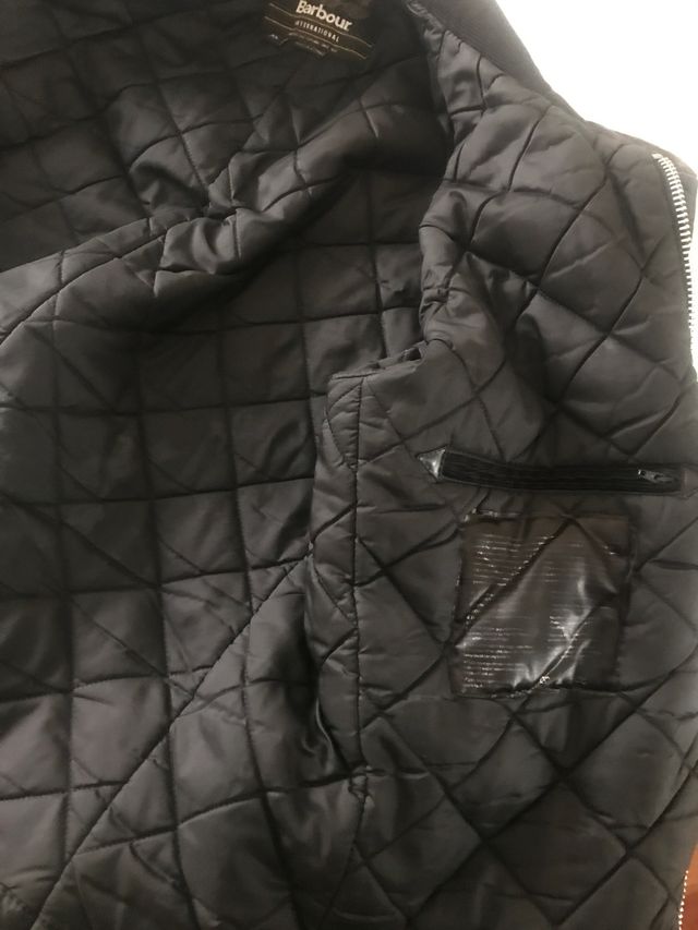 Barbour International negro L encerada