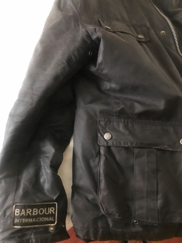 Barbour International negro L encerada
