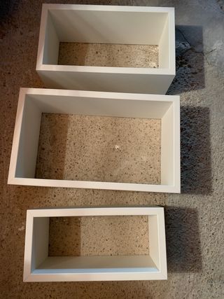 Set tre mensole bianche