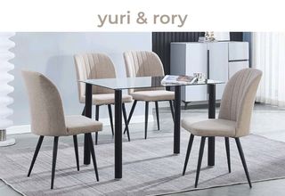 PACK DE MESA YURI+4 SILLAS RORY