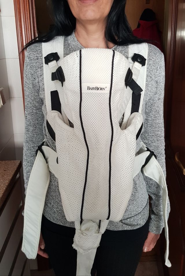 mochila para bebe color blanco