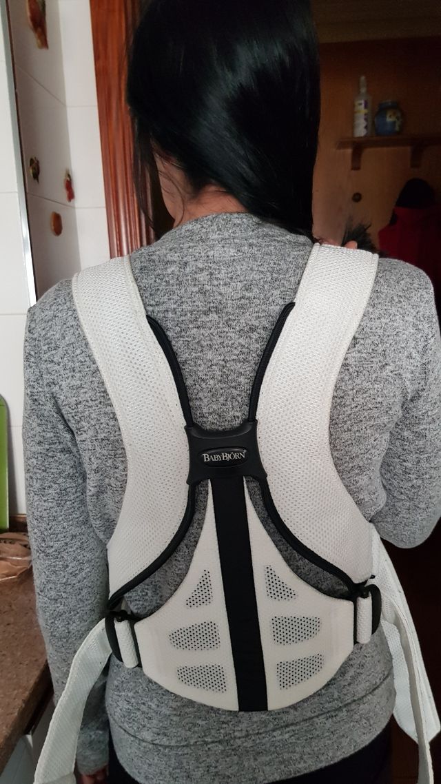 mochila para bebe color blanco