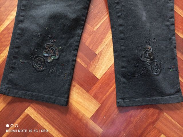 Pantalón Mujer Negro Paris Pirata Moda actual