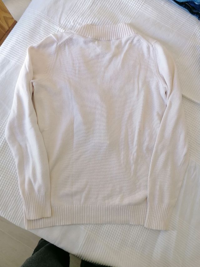 Jersey blanco botones Banana Republic