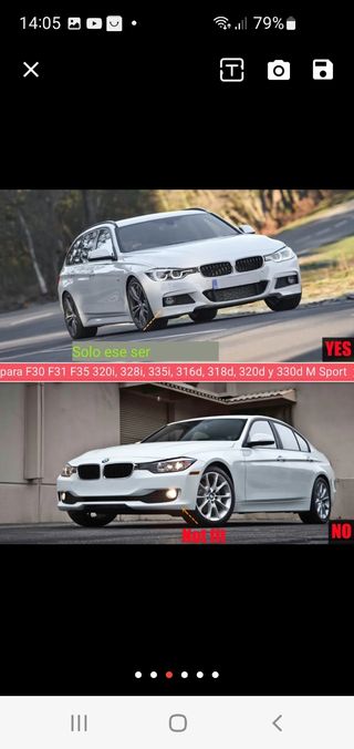 separador delantero parachoques  para bmw F3O, F31