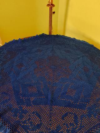 Mantel ganchillo mesa camilla