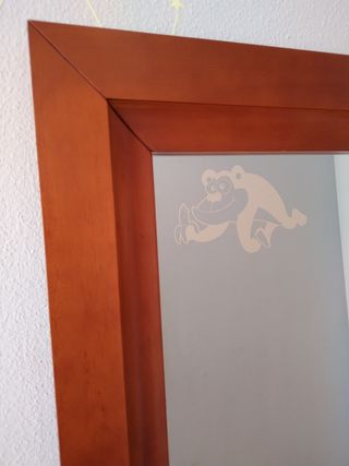 Espejo de pie color cerezo