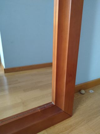 Espejo de pie color cerezo