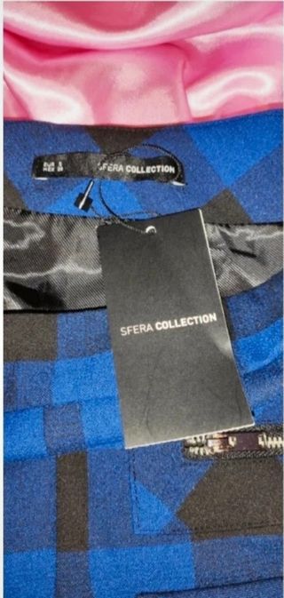 Falda cuadros bolsillos talla S