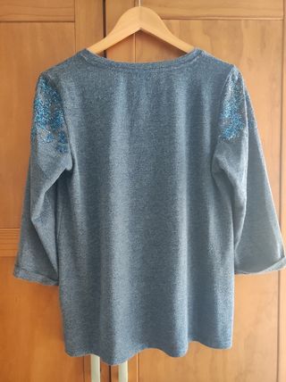 Jersey azul vaquero talla L Cortefiel