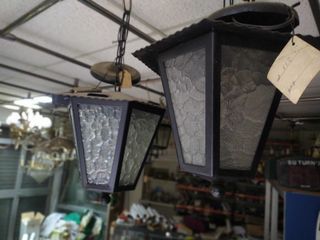 2 Faroles de techo en forja