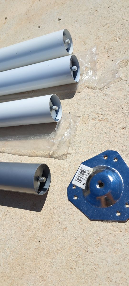 4 patas para mesa regulable 71cm