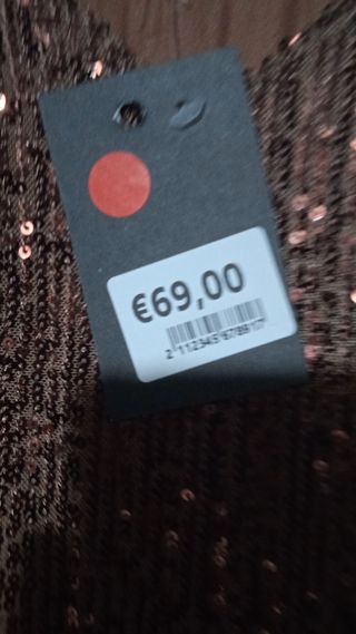 top con paillettes