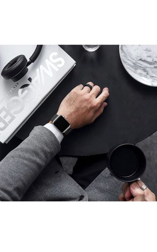 Correa negra metal Apple Watch 44 mm