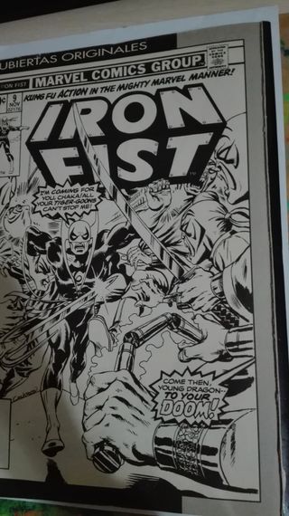 Comic puño de hier clasicos Marvel blanco y negro