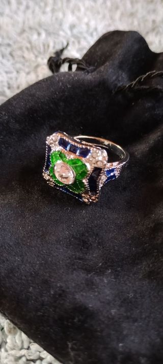 Anillo de fantasía esmaltado nenúfar 