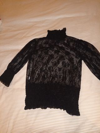 Top blusa encaje Mango