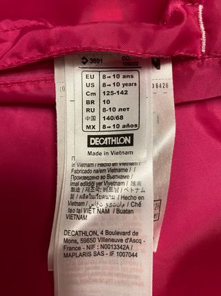 Kway bambina Quechua Decathlon