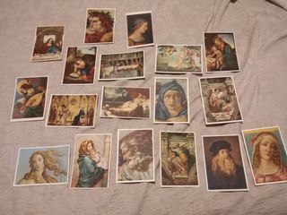 18 postales pinturas museos de Italia