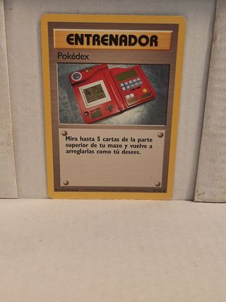 carta Pokémon entrenador. Pokedex